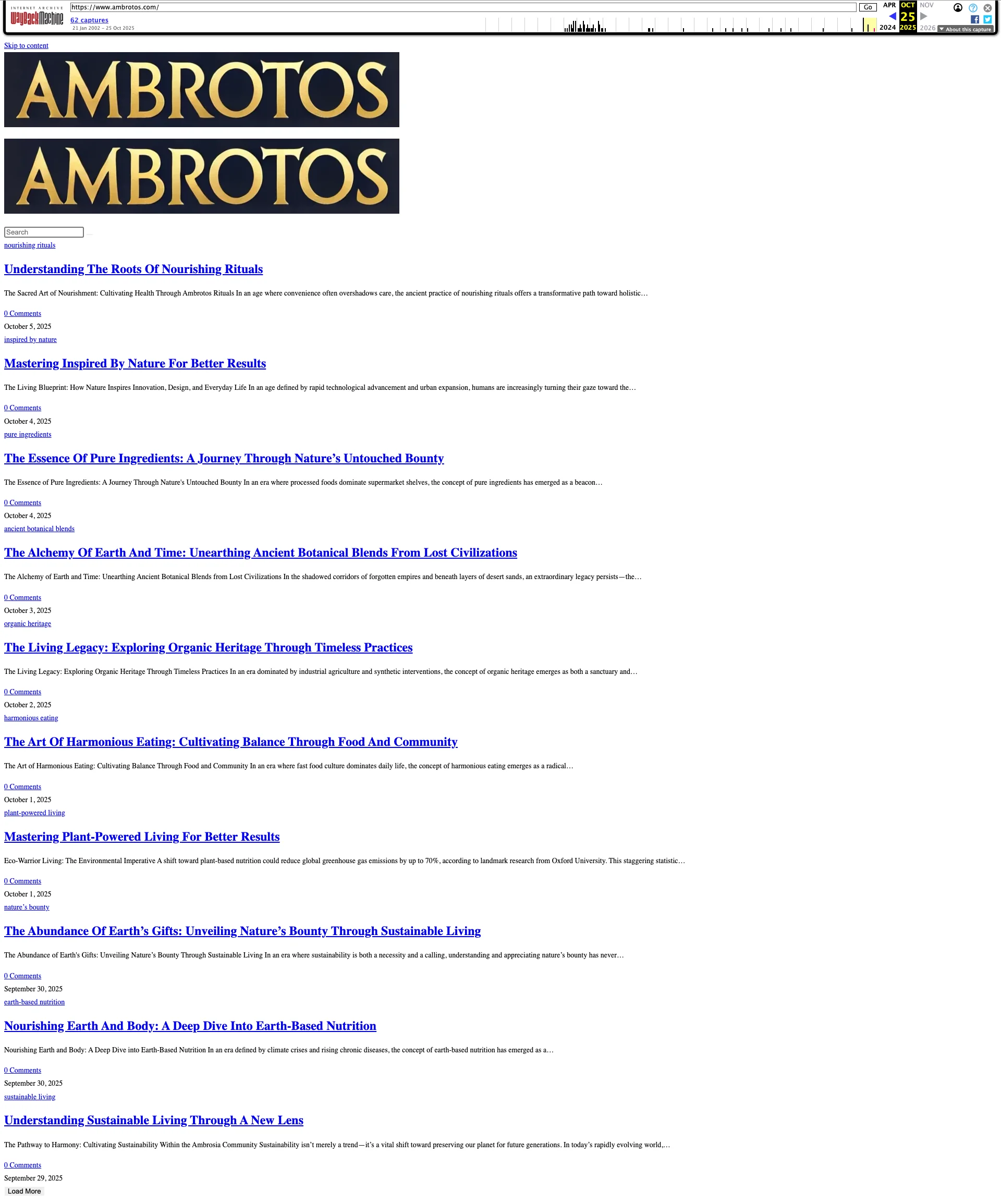 Ambrotos.com screenshot 1
