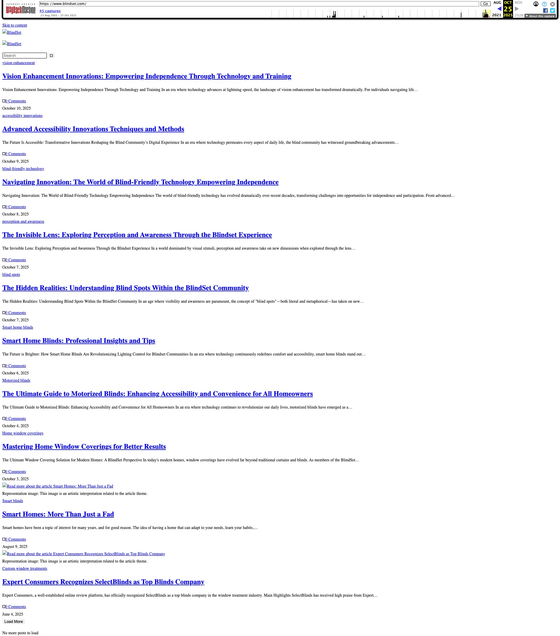 BlindSet.com screenshot 1